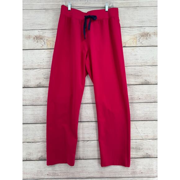 Figs High Waisted Livingston Basic Scrub Pants Womens Large Hot Pink - Picture 1 of 9
